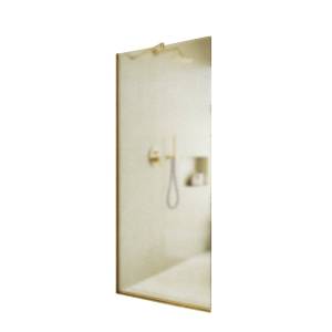 Душевая перегородка MaybahGlass MGD-700-3у 79x195, стекло сатин 8 мм, профиль золото