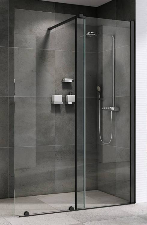 Душевая перегородка Abber Komfort AG09120B 120x200, профиль Черный