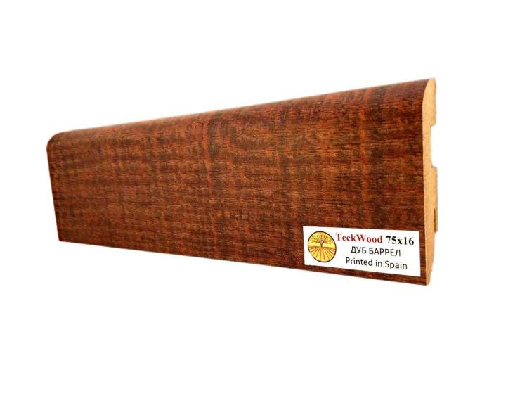Плинтус МДФ TeckWood цветной Дуб Баррел (Oak Barrel) 2150х75х16