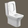 Унитаз-компакт Cerutti Spa Elleros CT10093 безободковый, сиденье микролифт, белый фото 2