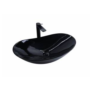 Раковина Gid Lago 53349 BL9811 60 см, черная глянцевая