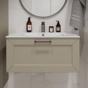 Тумба с раковиной Terminus Victoria VIC10801900101O айвори, 80x38