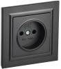 Розетка 1-местная IEK Brite BR-R10-10-K02-F черный