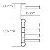 Полотенцедержатель Wasserkraft K-1054PG четверной, золото фото 2