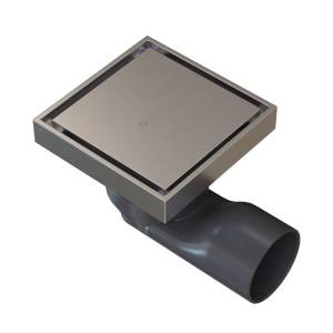 Душевой трап Knotlor Земля SDSS100BS матовая сталь, 10x10 см