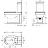 Унитаз Kerama Marazzi Pompei PO.wc.01 напольный, с черной крышкой фото 2