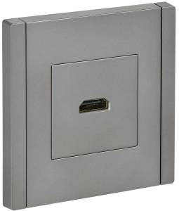 Розетка HDMI IEK Forte&Piano FP-H10-K46 сталь