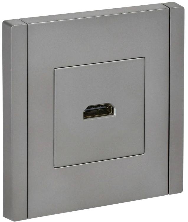 Розетка HDMI IEK Forte&Piano FP-H10-K46 сталь