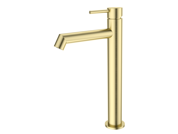 Смеситель для раковины Wonzon & Woghand WW-H1064-BG высокий, брашированное золото