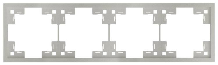 Четырехместная рамка Rikett Standart 35840 PL платина