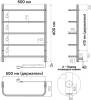 Полотенцесушитель электрический Indigo Embrace LCEE60-50BRR черный муар фото 4