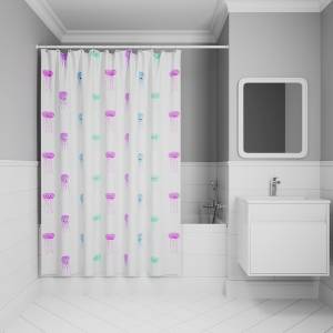 Штора для ванной Iddis Base BO03P18i11 полиэстер, 200x180, белый