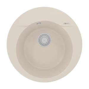 Кухонная мойка Lemark SULA 500 9910006 врезная круглая из кварцгранита шампань