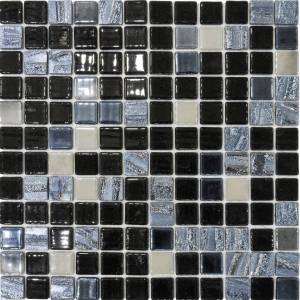 Мозаика Vidrepur Astra Black Mix (на сетке) 31.7x31.7