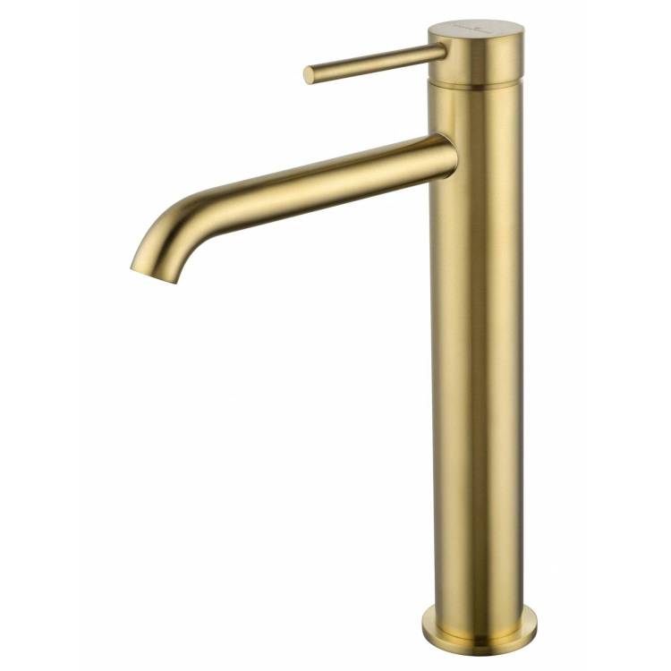 Смеситель для раковины Wonzon & Woghand WW-88239017-BG высокий, брашированное золото