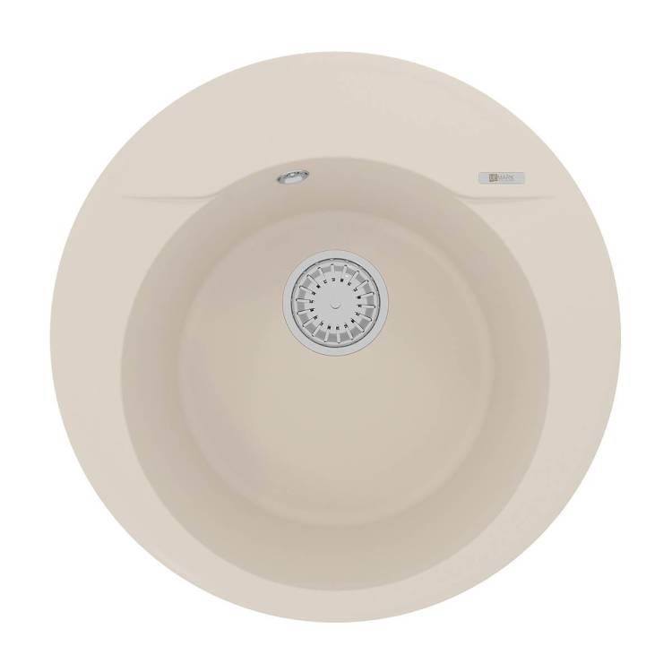 Кухонная мойка Lemark SULA 500 9910006 врезная круглая из кварцгранита шампань