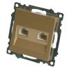 Розетка компьютерная 2-местная Stekker GLS00-7109-08 50009 фото 3