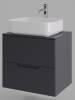 Тумба с раковиной Orange Line Li-60TugMDF+B05-500W графит матовый, 60 см фото 2