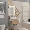 Тумба с раковиной Teymi Ritta подвесная, белый, дуб, 55 см, с раковиной Martta 50 фото 4