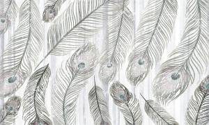 3D Фотообои Artegrafico «Винтажные перья» MN-015 песок