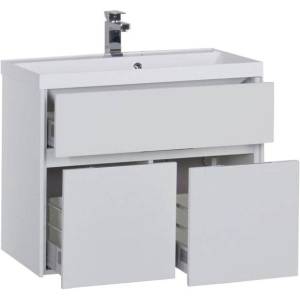 Тумба с раковиной Aquanet Латина 80 212836 белый, 650x800x450