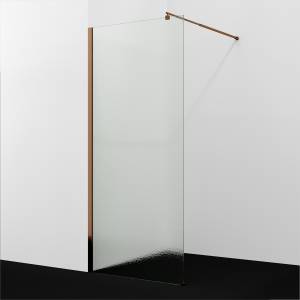 Душевая перегородка Wasserkraft Rur 30W39RG-TXG профиль глянцевое розовое золото, стекло текстурное, 90x120x200