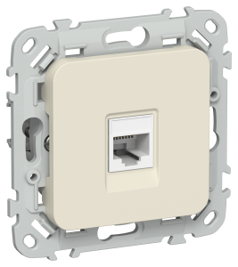 Розетка компьютерная RJ45 IEK Flite FI-K12-2-K86 сливочный