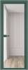 Межкомнатная дверь Profil Doors 1 AV цвет профиля Зеленый воск, стекло безопасное 6 мм ромб белый 600x2000