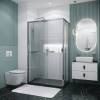 Душевая перегородка Grossman Style 200.K33.05.100.10.02 профиль хром, стекло шиншилла, 100x195 фото 6