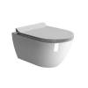 Унитаз подвесной GSI Pura 881617 безободковый, с крышкой-сиденьем микролифт, серый матовый