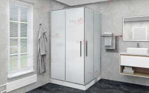 Душевой уголок AvaCan KC100MT профиль хром, стекло матовое, 110x110x195