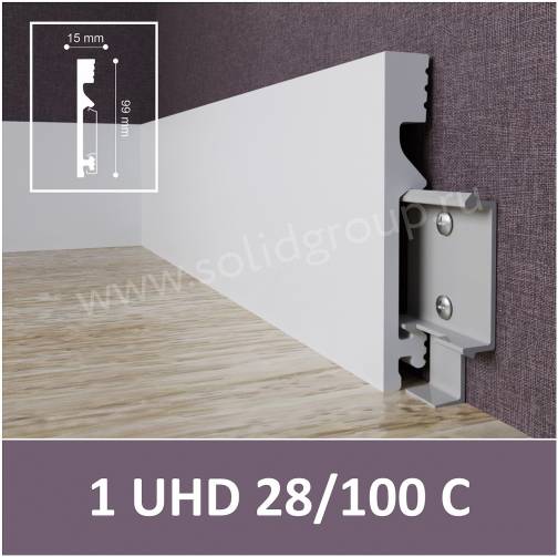 Плинтус под покраску Solid 1 UHD 28/100C 2000x100x15