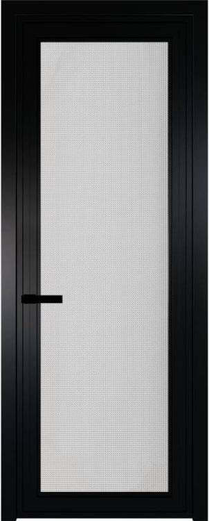 Межкомнатная дверь Profil Doors 1 AGP цвет профиля Черный, стекло безопасное 6 мм кризет 700x2000