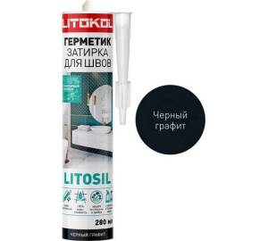 Герметики санитарнный силиконовые Litokol Litosil Черный графит 280 мл