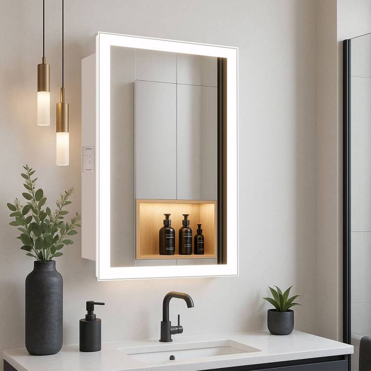 Зеркало-шкаф Alavann Rita 50 ALV0287002 с подсветкой