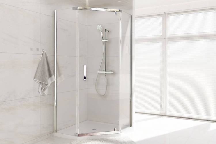 Душевой уголок Royal Bath TR RB9080TR-T-CH профиль хром, стекло прозрачное, 80x90x200