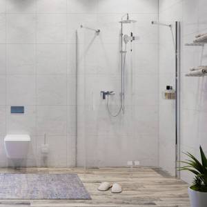 Душевой уголок Wasserkraft Aller 10H10RWHITE профиль хром, белый, стекло прозрачное, 120x100x200