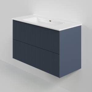 Тумба под раковину La Fenice Terra Twin Blu Grigio 100 синий матовый