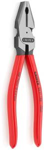 Плоскогубцы KNIPEX комб. особ. мощн., рез: провол. твёрд. d 2.5 мм, роял. струна d 2 мм, кабель d 11.5 мм, L-180 мм, чёрн., 1К ручки