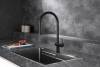 Смеситель для кухни AQUAme Cucina AQM9901MB с выдвижным изливом, черный матовый фото 7