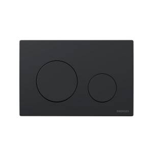 Кнопка смыва Berges Атом Ring 049240 черная soft touch