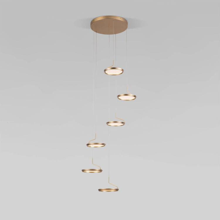 Подвесной светодиодный светильник Eurosvet Crespella 90034/6 золото