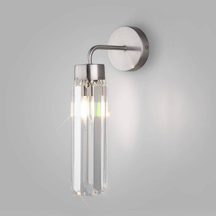 Настенный хрустальный светильник Eurosvet Gilian 60163/1 никель