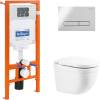 Комплект Belbagno Senso-R BB017CHR/BB865SC/BB002-80/BB005-PR-CHROME кнопка хром