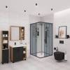 Душевая кабина Niagara Premium NG-6902-01GQ BLACK 100х100х210 черная, с низким поддоном фото 2