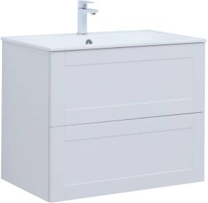 Тумба с раковиной Aquanet Терра 00313234 80 белый матовый