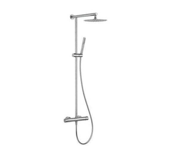 Душевая система Remer X-Style Inox SSXT37UFM25 нержавеющая сталь, с термостатом