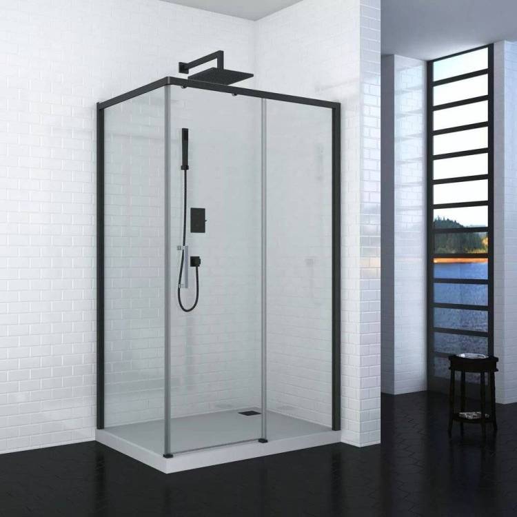 Душевой уголок Cerutti Spa Vito 110B R 110х80, профиль черный