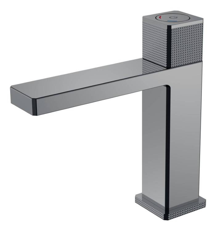 Смеситель для раковины Boheme Quad 159-SGM автоматический, Shine Gun Metal