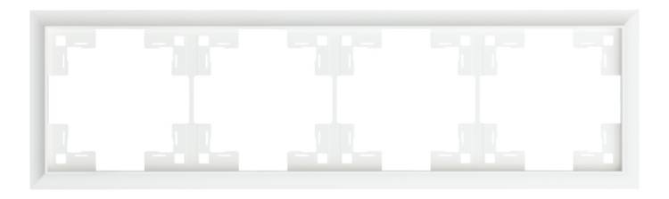 Четырехместная рамка Rikett Classic 35940 MW белый сатин